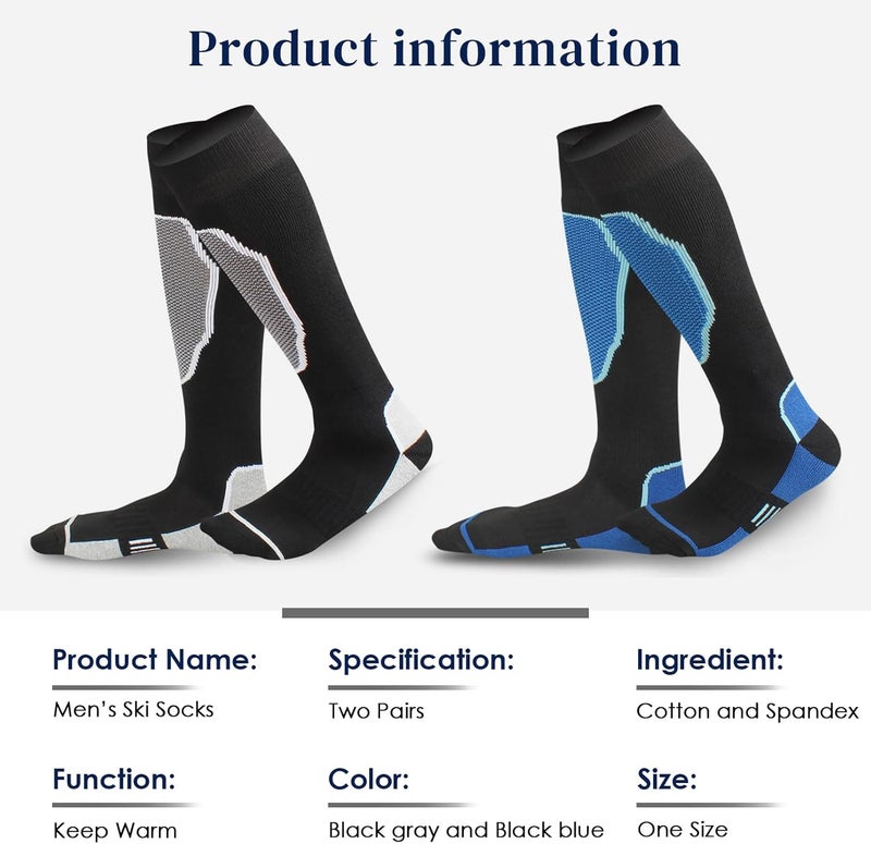 RainFlowwer Cold Weather Ski Socks for Snowboarding - Thermal Knee-high Warm for Adult and Child - Image 5